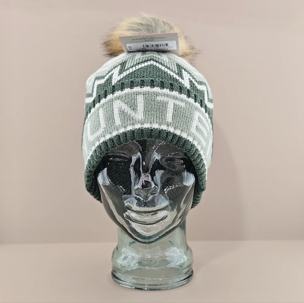 BUNDLE - Hunter Hat Beanie & Glove Set Green Multi Fair Isle Cottagecore Gift